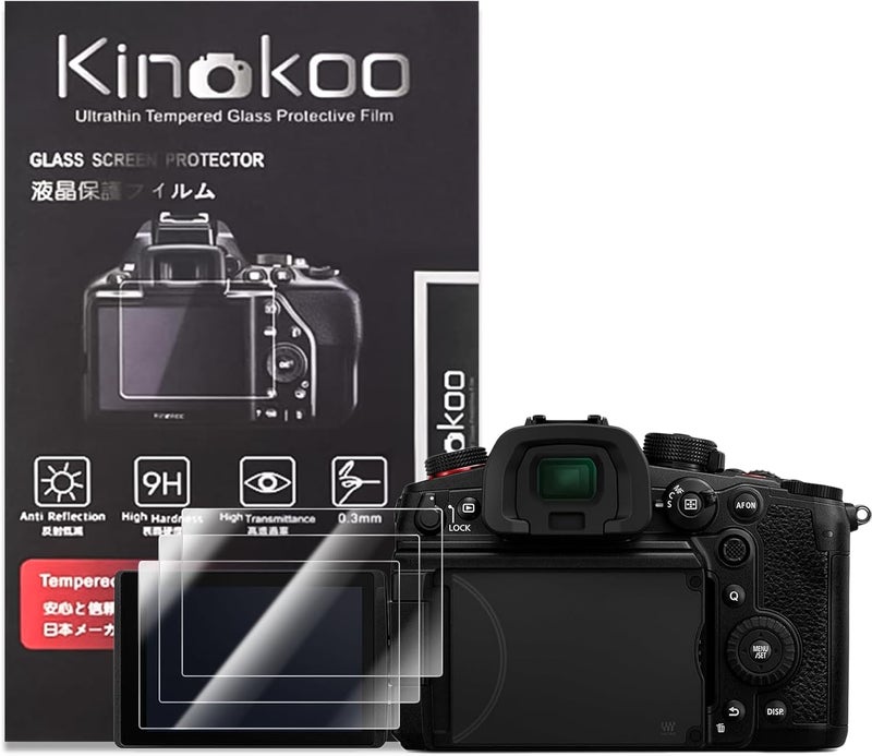 kinokoo حماية شاشة لكاميرا سوني ZVE10 II/ZV-E10 II بدون مرآة - 0.25 مم صلابة 9H لزجاج مقسى لكاميرا سوني ألفا ZV-E10 II - مضاد للبصمات، مضاد للخدوش وخالي من الفقاعات (3 عبوات) - Image 1